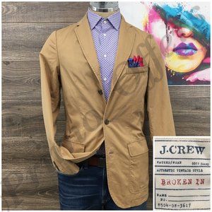 New‎ J Crew Mens Blazer Sport Coat 3 Button Casual Jacket Size 38R Cotton Suits